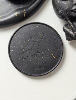 Coaster Zodiac negru cu auriu 2